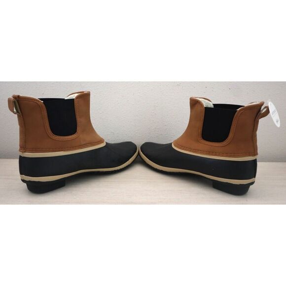 Style & Co. Womens 10M Chestnut Brown Harlii PU Leather Pull-On Ankle Duck Boots - Picture 10 of 13